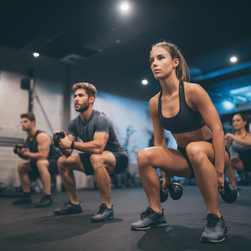 Személyi edző edzés közben